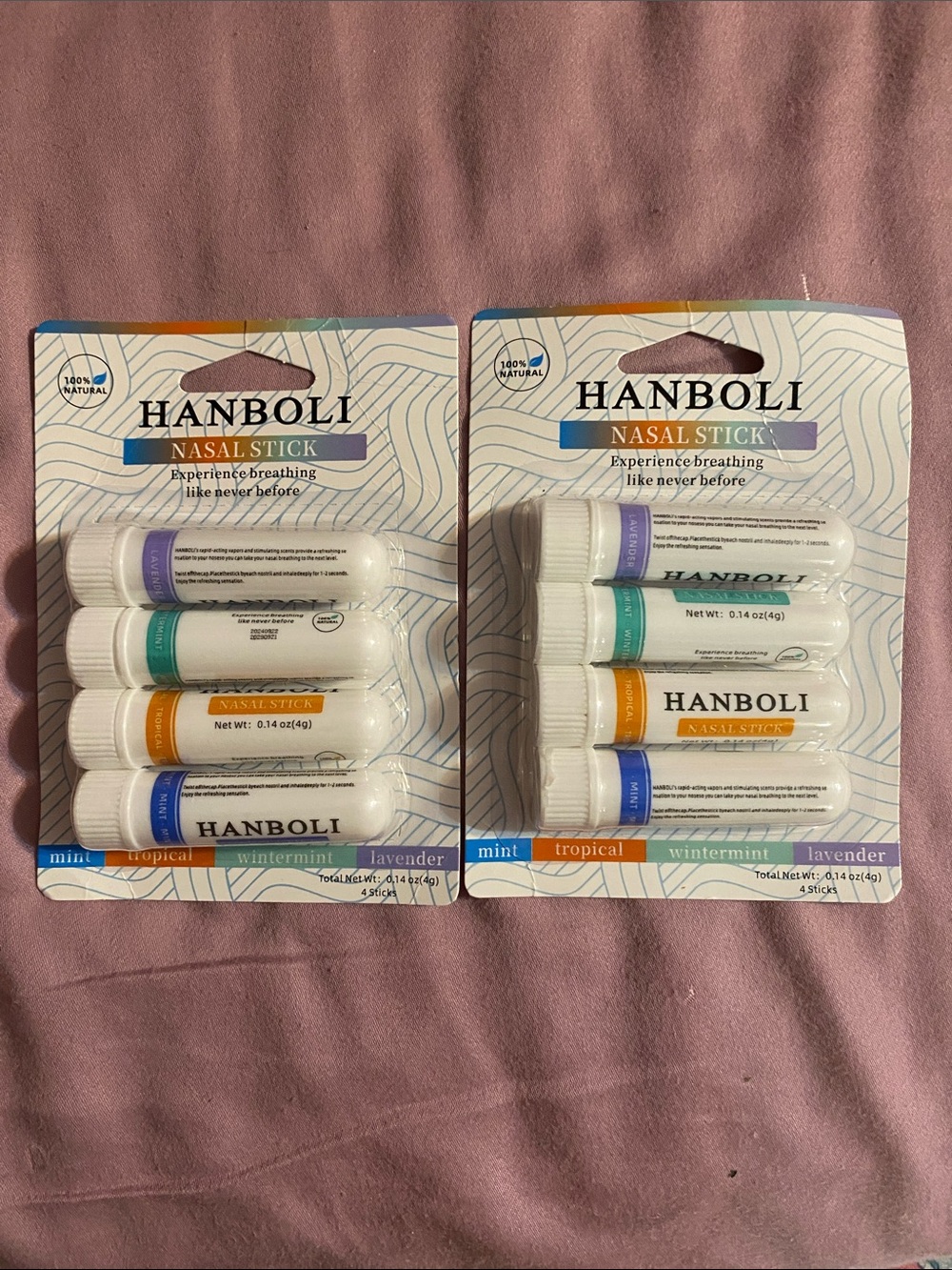 HANBOLI Nasal Stick 4-Pack Variety (Set of 2)